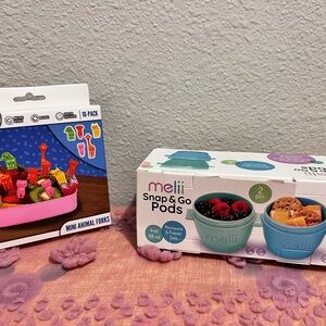 Melii Pods Kid’s Snack Pack • Melii Snap & Go Pods • Mini Animal Forks NEW
